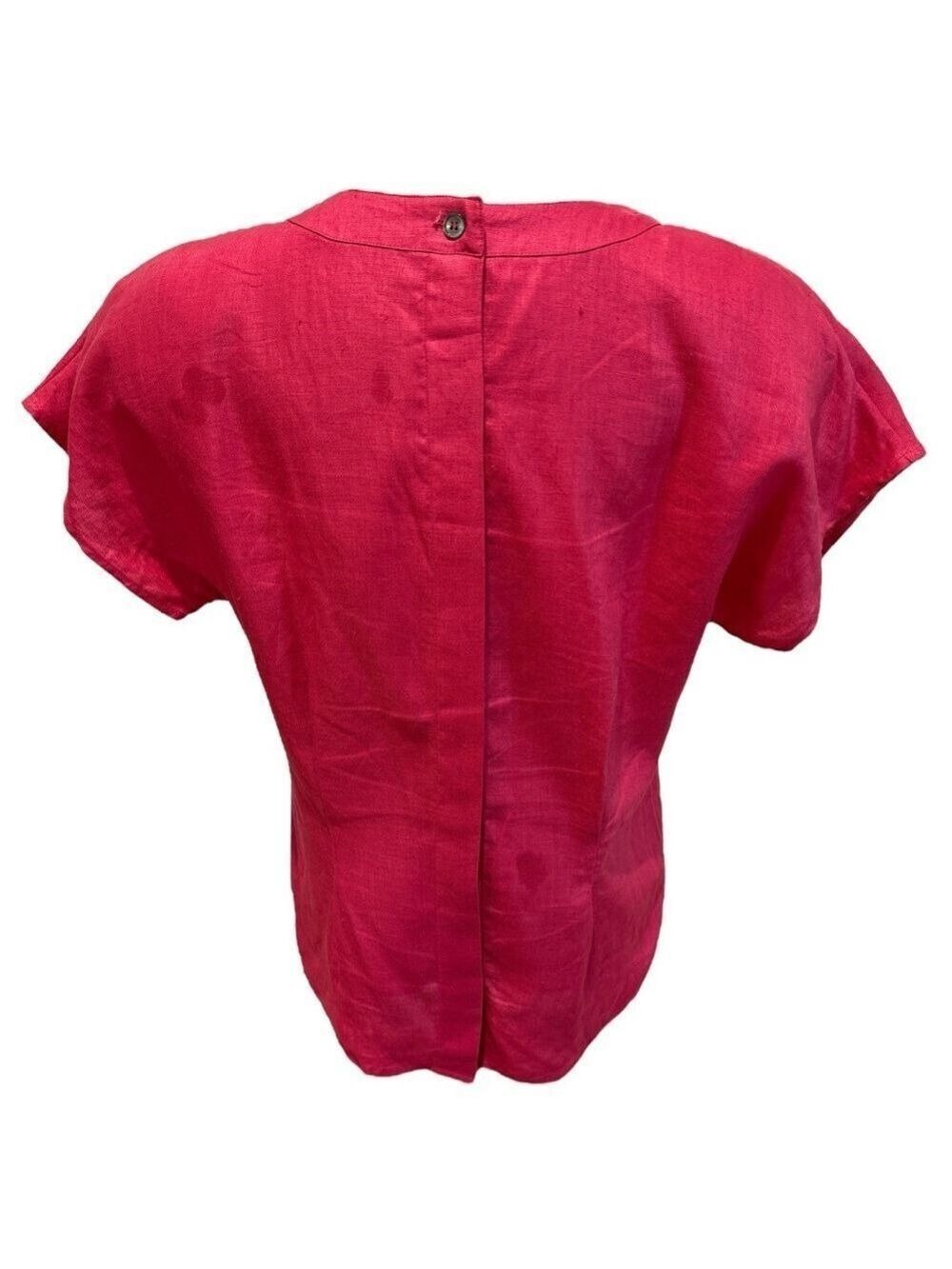 80s 2PC LINEN TOPS ANN TAYLOR PINK TOP SZ 6 & NWT JILLIAN JONES CREAMY TOP SZ M - Picture 7 of 9